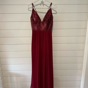 Red Sequin Dress